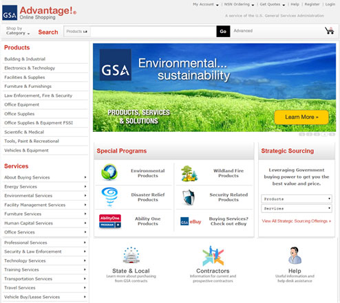 gsa advantage web portal
