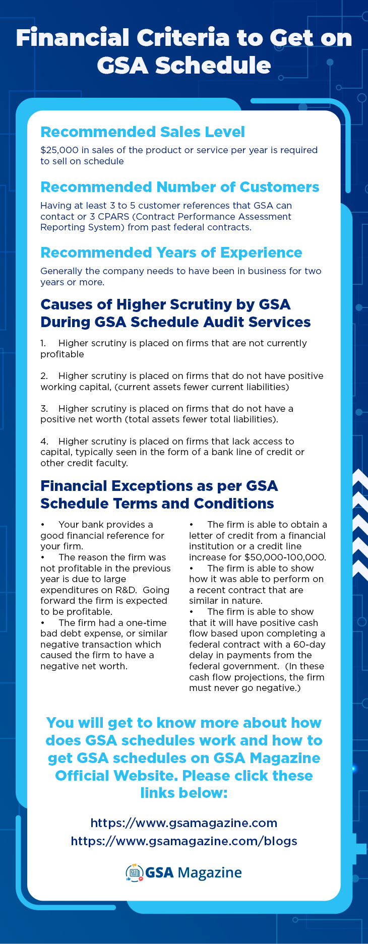 gsa schedule financial criteria as per gsa schedule consultant infographic